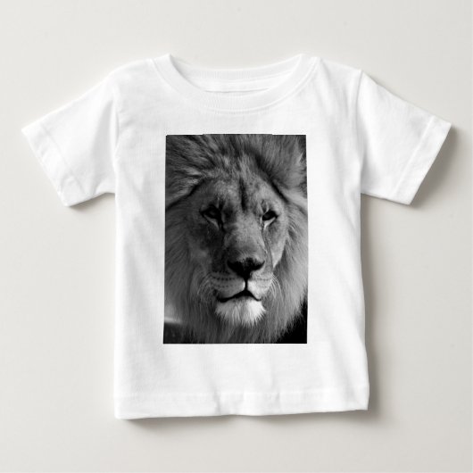 Schwarz-Weiß-Lion Baby T-shirt (Vorderseite)