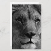 Schwarz-Weiß-Lion Briefpapier (Vorne/Hinten)