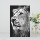 Schwarz-Weiß-Lion Briefpapier (Stehend Vorderseite)