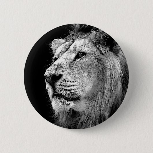 Schwarz-Weiß-Lion Button (Vorderseite)