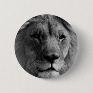 Schwarz-Weiß-Lion Button