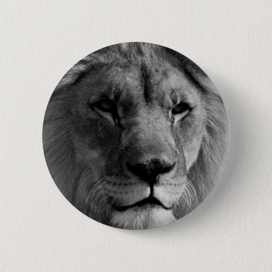 Schwarz-Weiß-Lion Button (Vorderseite)