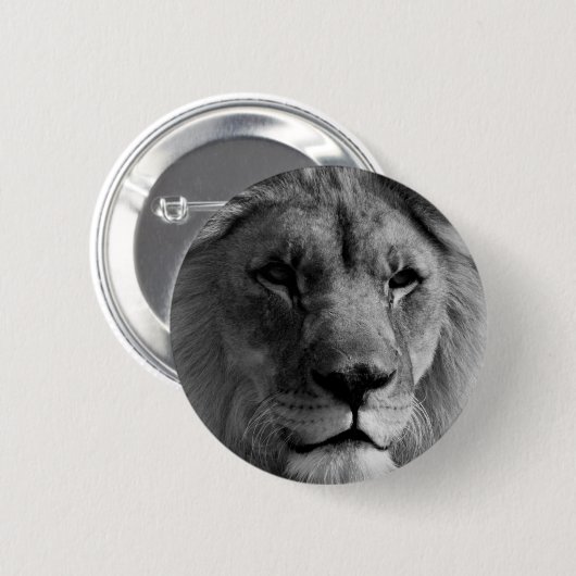 Schwarz-Weiß-Lion Button (Vorne & Hinten)
