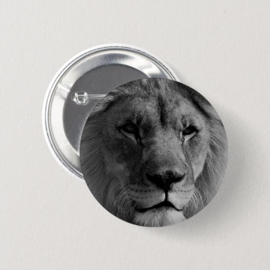 Schwarz-Weiß-Lion Button (Vorne & Hinten)