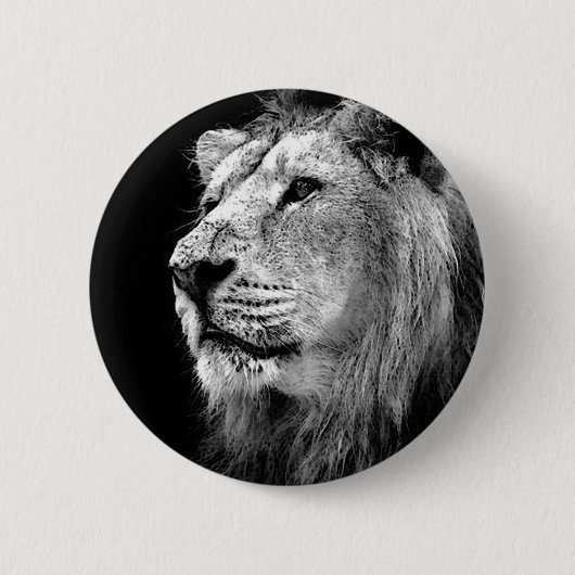Schwarz-Weiß-Lion Button (Vorderseite)