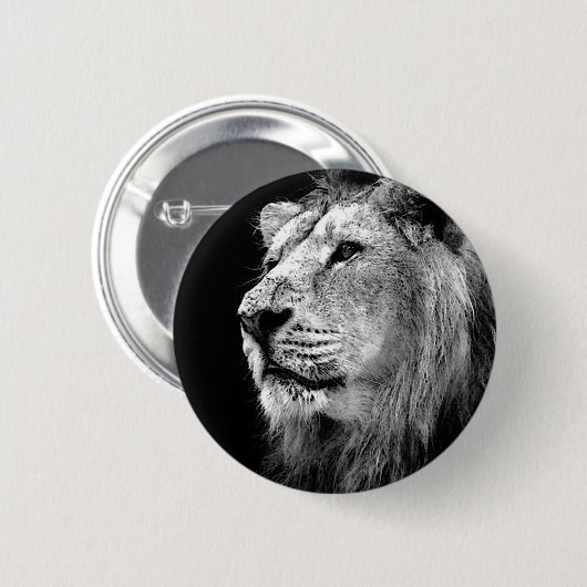 Schwarz-Weiß-Lion Button (Vorne & Hinten)