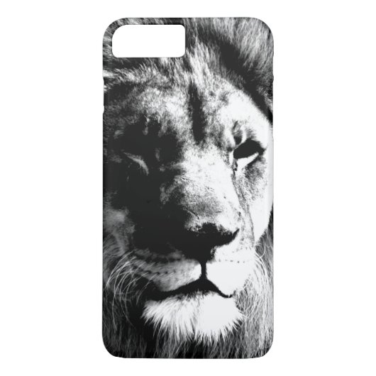 Schwarz-Weiß-Lion Case-Mate iPhone Hülle (Rückseite)