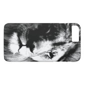 Schwarz-Weiß-Lion Case-Mate iPhone Hülle (Rückseite (Horizontal))
