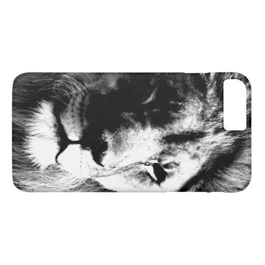 Schwarz-Weiß-Lion Case-Mate iPhone Hülle (Rückseite (Horizontal))