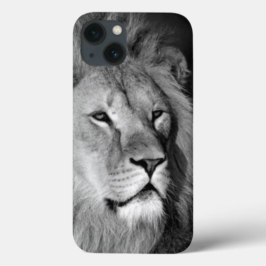Schwarz-Weiß-Lion Case-Mate iPhone Hülle (Rückseite)