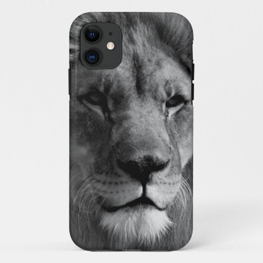 Schwarz-Weiß-Lion Case-Mate iPhone Hülle (Rückseite)