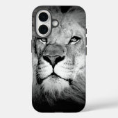 Schwarz-Weiß-Lion Case-Mate iPhone Hülle (Rückseite)