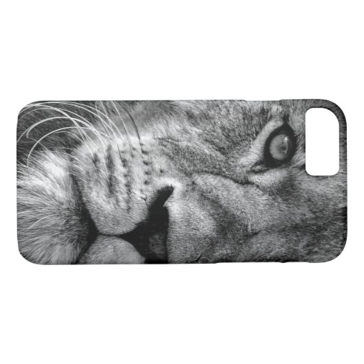 Schwarz-Weiß-Lion Case-Mate iPhone Hülle (Rückseite (Horizontal))