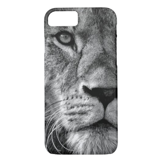 Schwarz-Weiß-Lion Case-Mate iPhone Hülle (Rückseite)