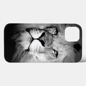 Schwarz-Weiß-Lion Case-Mate iPhone Hülle (Rückseite (Horizontal))