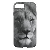 Schwarz-Weiß-Lion Case-Mate iPhone Hülle (Rückseite)