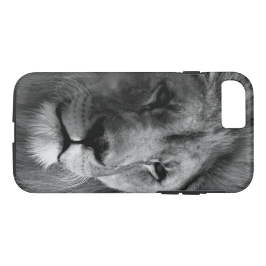 Schwarz-Weiß-Lion Case-Mate iPhone Hülle (Rückseite (Horizontal))