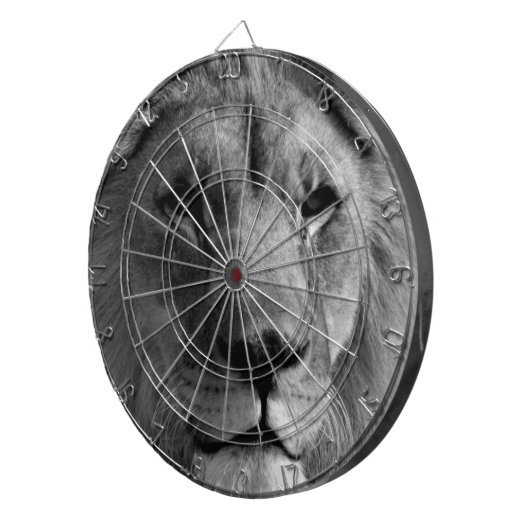 Schwarz-Weiß-Lion Dartscheibe (Vorderseite rechts)