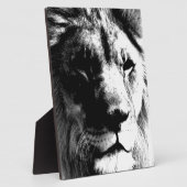 Schwarz-Weiß-Lion Fotoplatte (Seite)