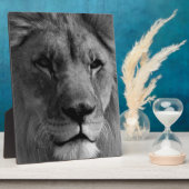 Schwarz-Weiß-Lion Fotoplatte (Seite)