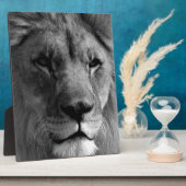 Schwarz-Weiß-Lion Fotoplatte (Seite)
