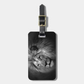 Schwarz-Weiß-Lion Gepäckanhänger (Vorderseite vertikal)