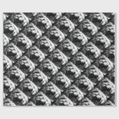 Schwarz-Weiß-Lion Geschenkpapier (Flach)