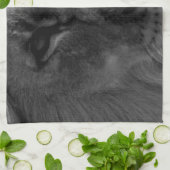 Schwarz-Weiß-Lion Handtuch (Gefaltet)