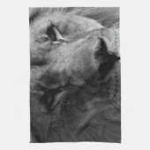 Schwarz-Weiß-Lion Handtuch (Vertikal)