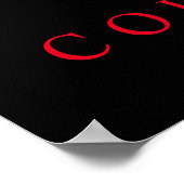 Schwarz-weiß Lion Inspiration Courage Poster (Ecke)