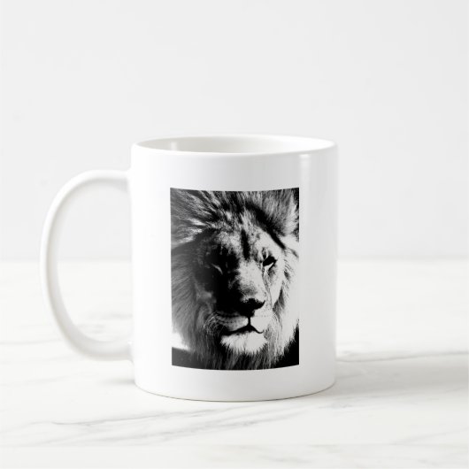 Schwarz-Weiß-Lion Kaffeetasse (Links)
