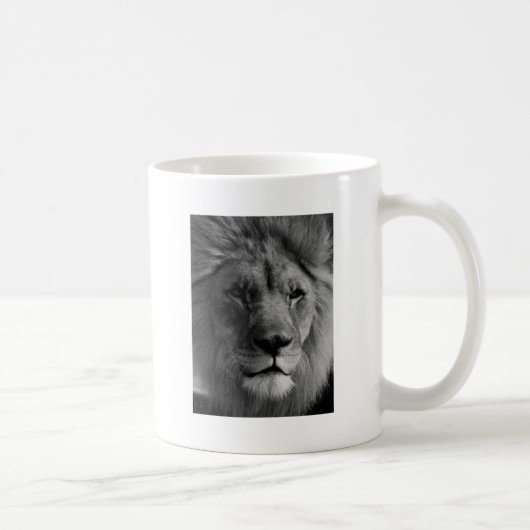 Schwarz-Weiß-Lion Kaffeetasse (Rechts)