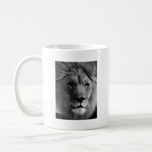 Schwarz-Weiß-Lion Kaffeetasse (Links)