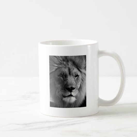 Schwarz-Weiß-Lion Kaffeetasse (Rechts)