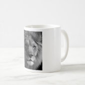Schwarz-Weiß-Lion Kaffeetasse (VorderseiteRechts)