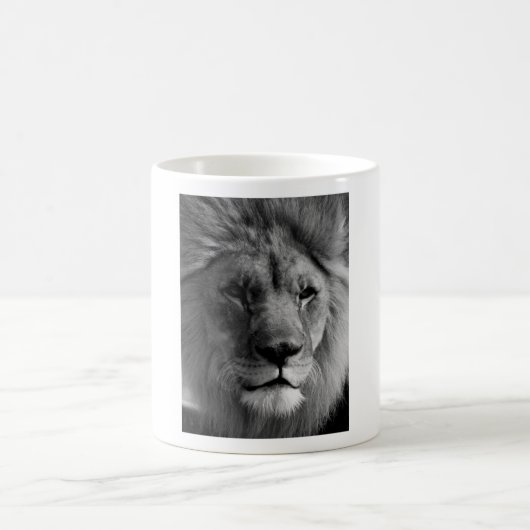 Schwarz-Weiß-Lion Kaffeetasse (Mittel)