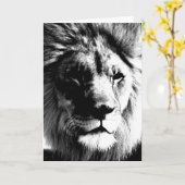 Schwarz-Weiß-Lion Karte (Gelbe Blume)