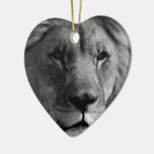 Schwarz-Weiß-Lion Keramik Ornament (Links)
