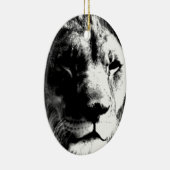 Schwarz-Weiß-Lion Keramikornament (Rechts)