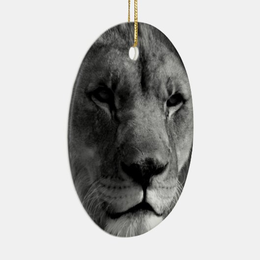 Schwarz-Weiß-Lion Keramikornament (Rechts)