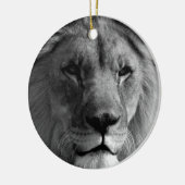Schwarz-Weiß-Lion Keramikornament (Links)