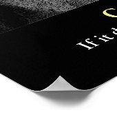 Schwarz-weiß Lion Motivierend Challenge Poster (Ecke)