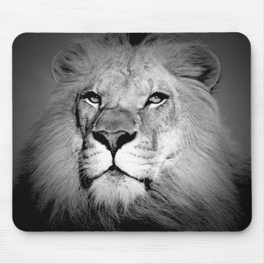 Schwarz-Weiß-Lion Mousepad (Vorne)