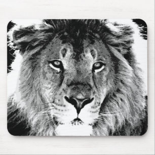 Schwarz-Weiß-Lion Mousepad