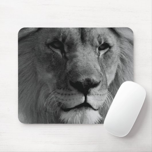 Schwarz-Weiß-Lion Mousepad (Mit Mouse)