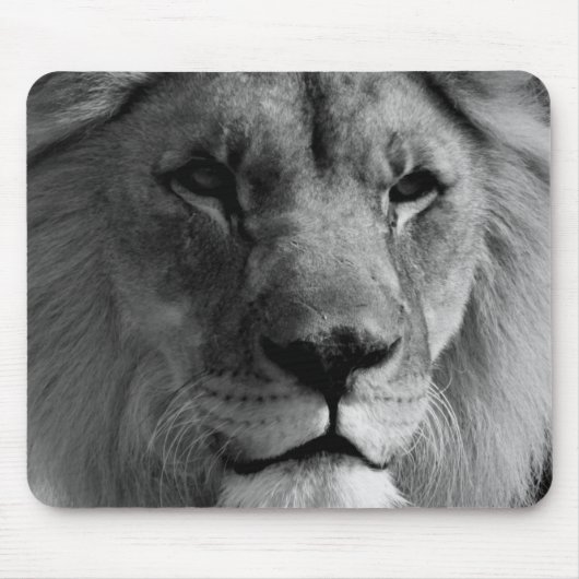 Schwarz-Weiß-Lion Mousepad (Vorne)