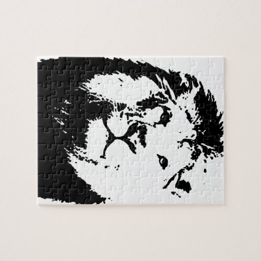 Schwarz-Weiß-Lion Puzzle (Horizontal)