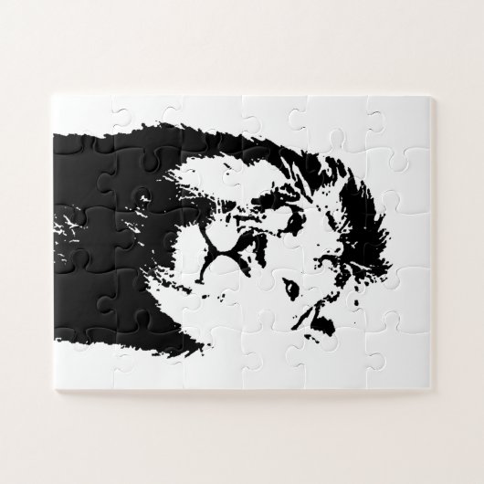 Schwarz-Weiß-Lion Puzzle (Horizontal)