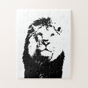Schwarz-Weiß-Lion Puzzle