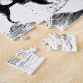 Schwarz-Weiß-Lion Puzzle (Seite)